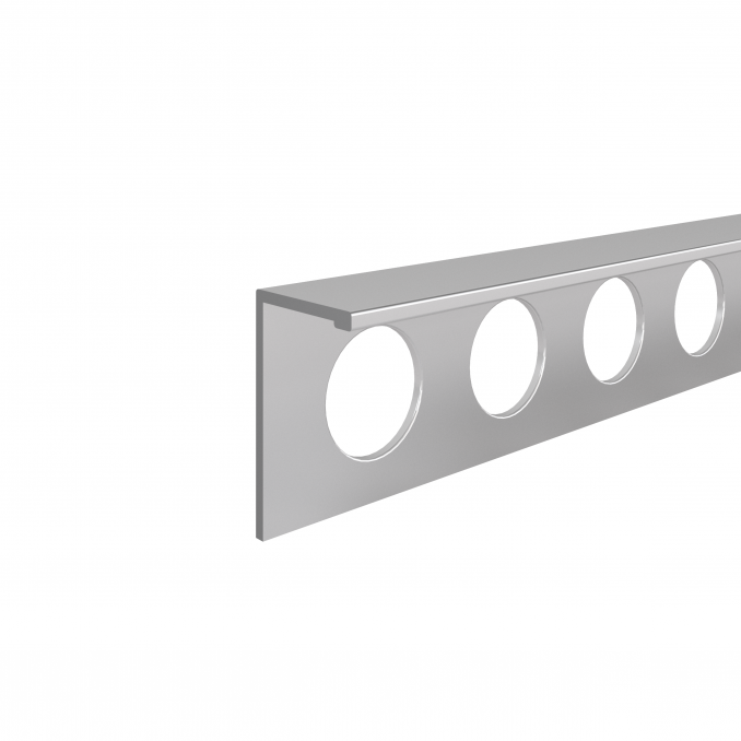 Al-lajsne L ravna 12mm, silver bright, 2,7m