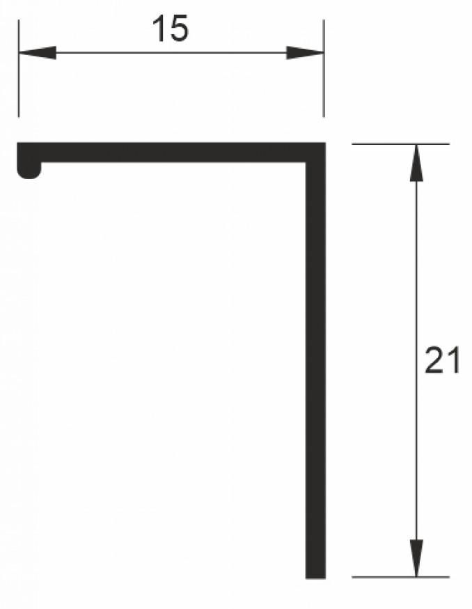 Al-lajsne L ravna 12mm, silver mat 2,7m 3