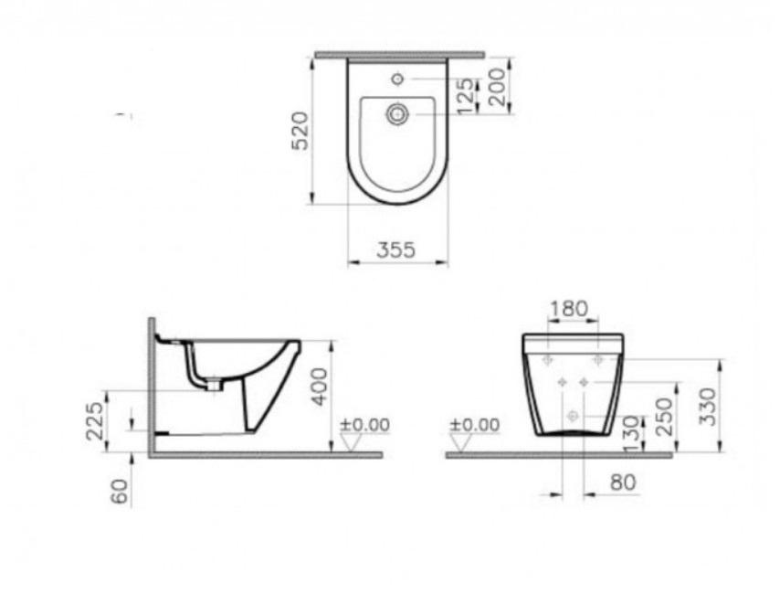 Konzolni bide VITRA S50 2