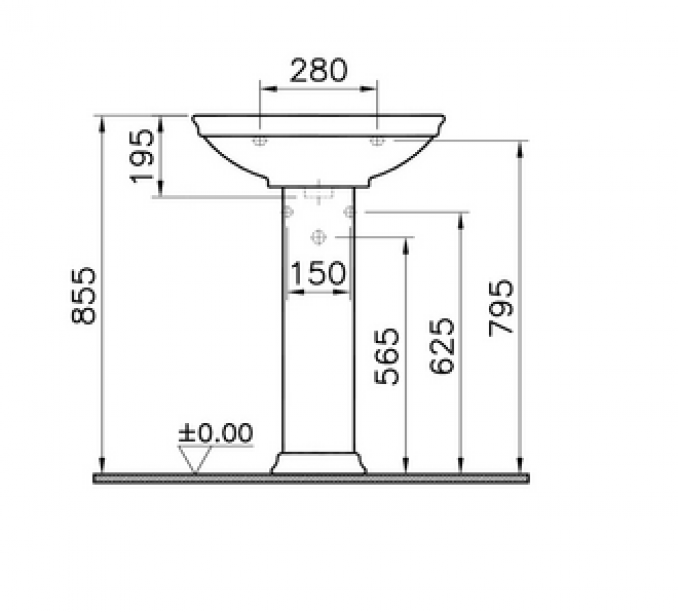 Stub za lavabo VITRA VALARTE 2