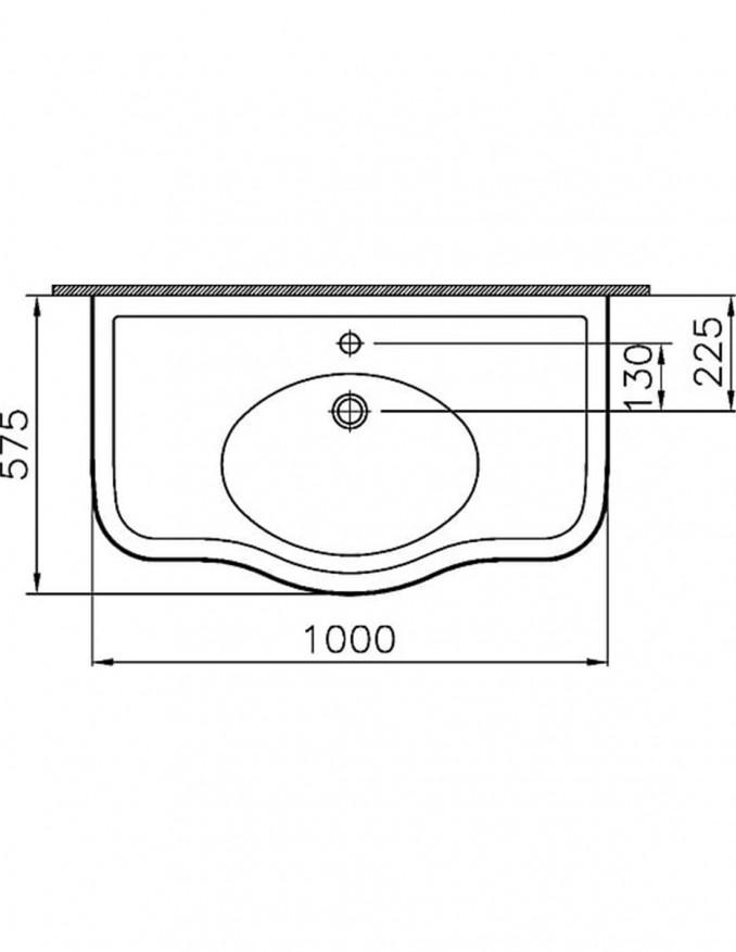 Lavabo VITRA ARIA 100x57,5cm 3