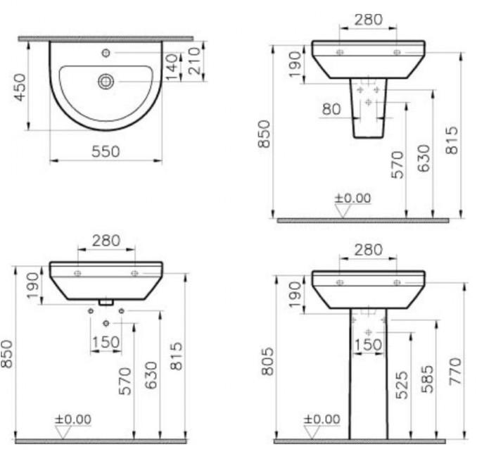 Lavabo VITRA S50 55x45cm 3