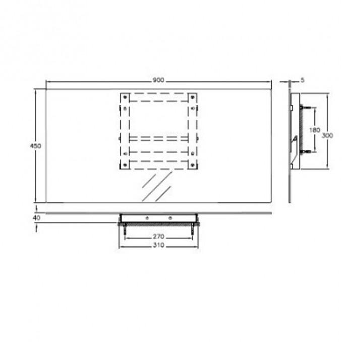 Ogledalo VITRA 90x45cm horizontalno 2