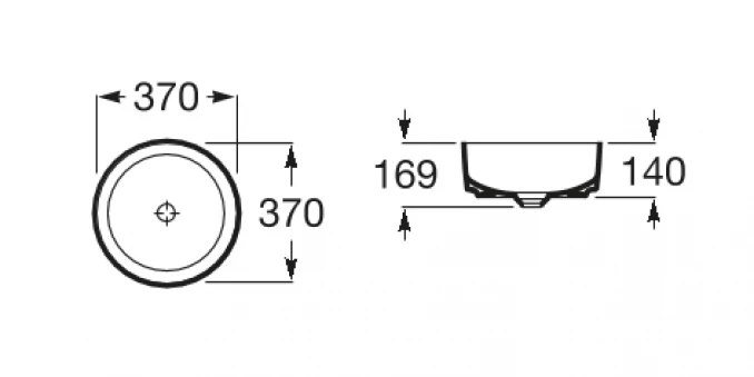 Lavabo Roca INSPIRA fi37 nadgradni 2