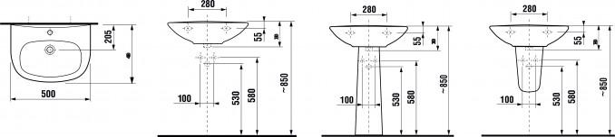 Lavabo JIKA ZETA 50cm 2