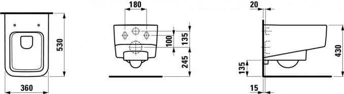 Solja konzolna LAUFEN PRO S RIMLES 2