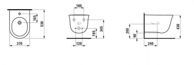 Bide konzolni Laufen NEWCLASSIC 2