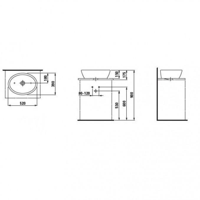 Lavabo Laufen PRO B 52X39 zdelasti new 3