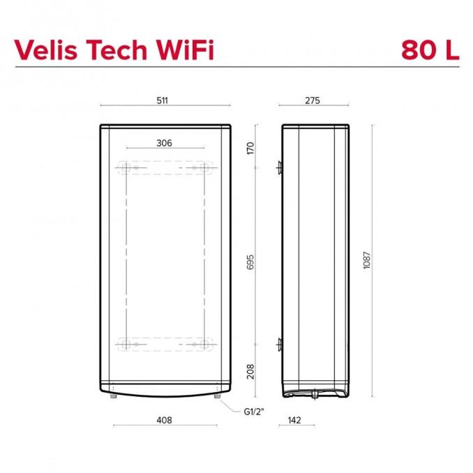 Bojler ARISTON VELIS TECH 80 WI-FI 4