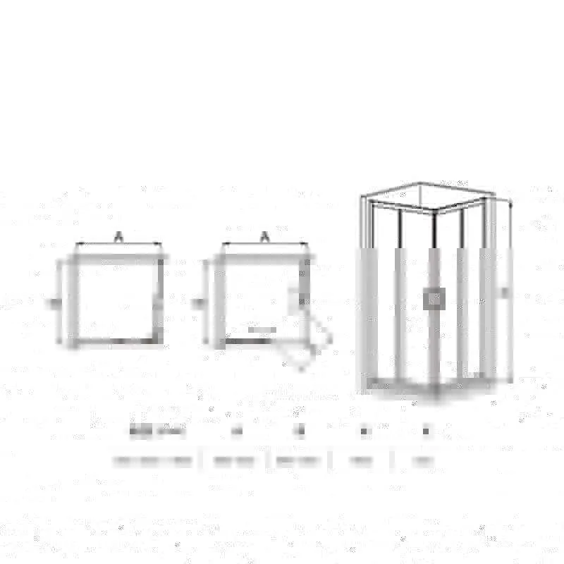 Tuš paravan Pan Grey 90x90 2