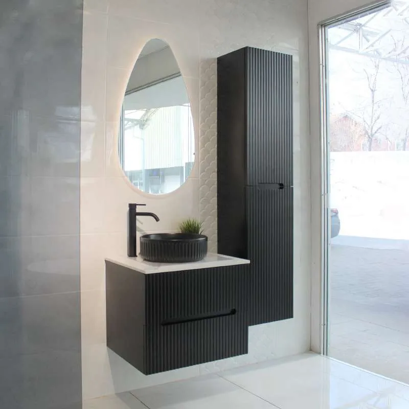 Parma ormarić za lavabo 60cm crni 2