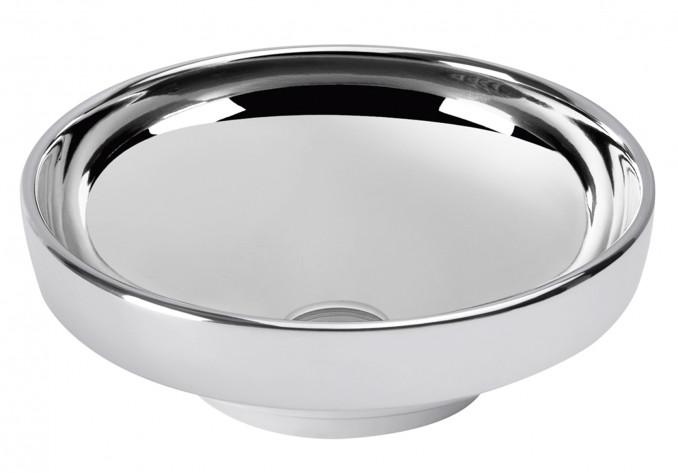 Lavabo nadgradni VITRA WATER JEWELS fi40cm srebrni