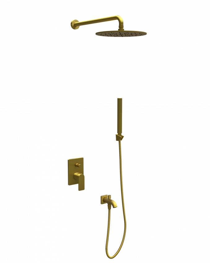 Ugradna baterija sa tuš setom 3 COPEN NOOK brushed gold