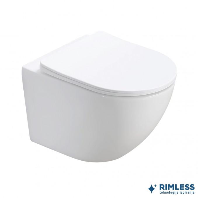 Konzolna šolja PERLA compact rimless sa duroplast soft close wc daskom