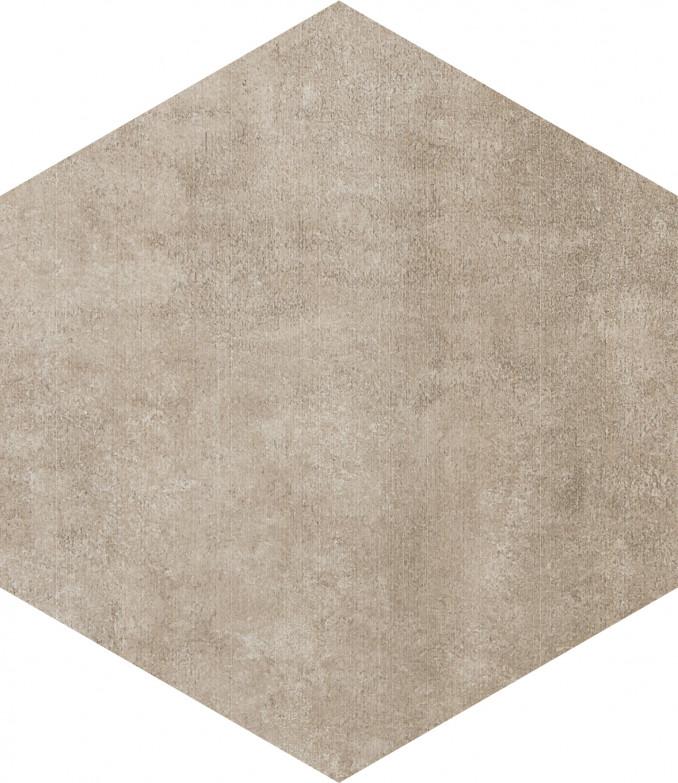 ALPHA taupe hexagon 25,8x29
